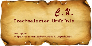 Czechmeiszter Uránia névjegykártya